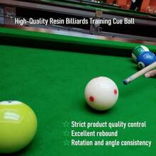 Pro-Cup Pool Cue Ball 2 1/4" 6 Red Dots AAA-Grade Regulation Size Pool Billiard Training Cue Ball 1 Packgift - Red Dot - View 4