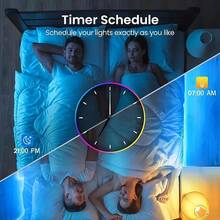 Smart LED Light Strips For Bedrooms, RGB Light Bands With Adjustable Color Temperature, Synchronized With Music And Capable Of Timing, Suitable For Bedrooms, Living Rooms And Party Decorations. - 多色光 - 查看 4