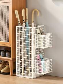Iron Art Umbrella Stand Holder, Home/Commercial Entrance Drip Tray Umbrella Bucket, Storage Rack - A - View 9
