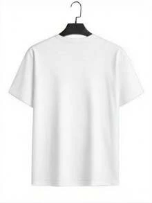 T-Shirt With Vintage Pattern Print, Round Neck, For Everyday Wear - 白色 2 - 查看 2