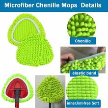 Repuestos de cabezales de mopa giratoria Ocedar Easywring 1 Sistema Paquete de 3 almohadillas de mopa de chenilla Recambio de mopa giratoria para O Cedar Mop Verde - Por defecto - Ver 4