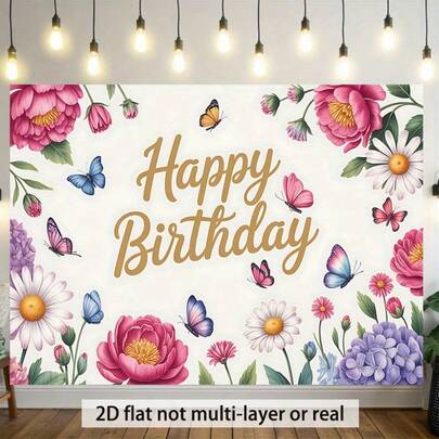 生日横幅 - 适用于各种场合的游戏，生日派对背景 - 耐用的房间装饰，适合室内/室外生日庆祝活动。多种款式和尺寸可供选择。