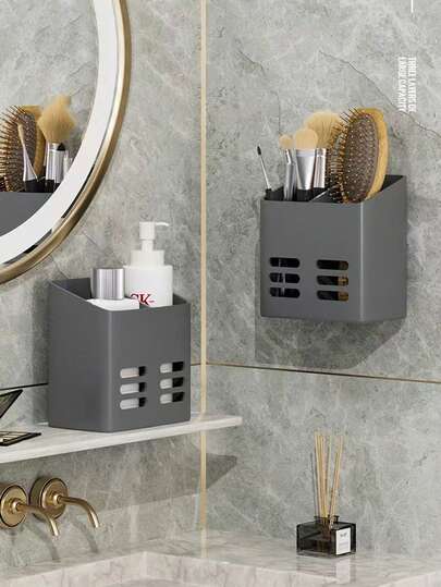 Bộ 1/2/4 kệ treo tường, kệ đựng đồ phòng tắm, giá đựng phụ kiện trang điểm, kệ treo tường phòng tắm, kệ đựng dụng cụ nhà bếp.