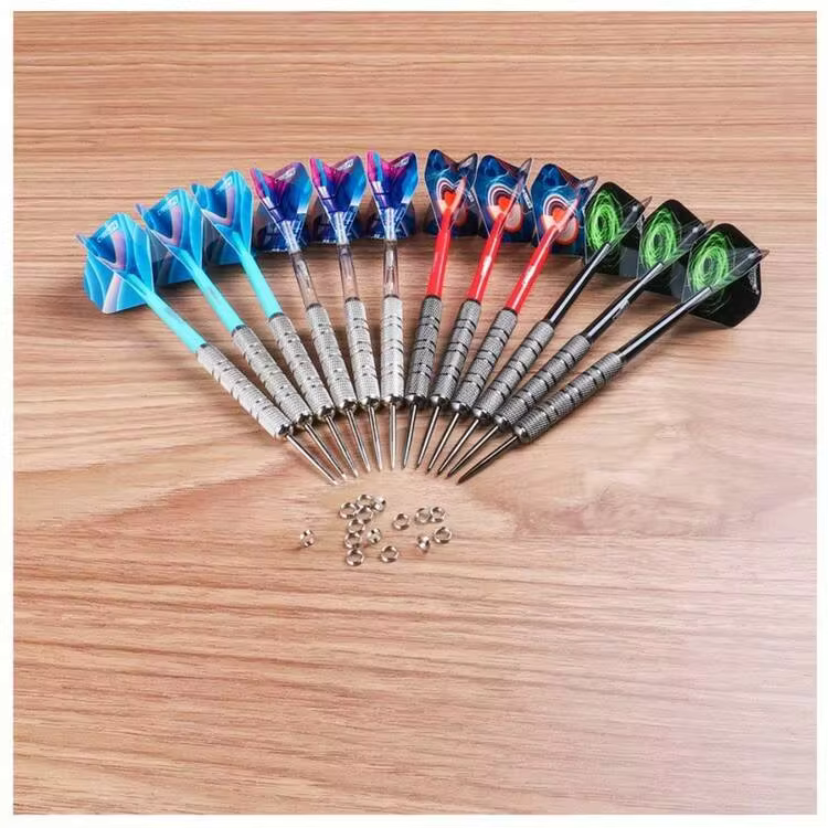 Set de 12 piezas/Set de dardos de punta de acero de 20g, dardos de metal profesionales con caja de almacenamiento - Multicolor - Añade 2