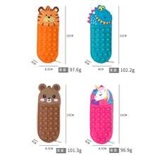 Nuevo estuche de lápices de plástico creativo, estuche de lápices mate semitransparente, bolsa de almacenamiento de papelería para estudiantes - Una pieza - Ver 3