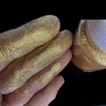20ml/Bottle Coarse Metallic Gold Mica Powder, Metallic Dye Suitable For Epoxy Resin, Slime, Candles, Wood Furniture Painting, DIY Crafts And Casting Molds - Gold Glitter - View 4