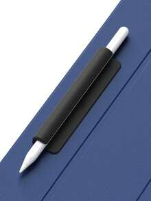 1 pieza Soporte adhesivo de silicona negra para lápiz capacitivo, compatible con Apple Pencil 1ra/2da generación, S7/S8 Stylus - Negro - Ver 2