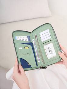 CHARM INFINITE RFID Blocking Passport Holder Waterproof Travel Wallet Multifunctional Document Organizer With Zipper Pocket - Multicolor - View 10