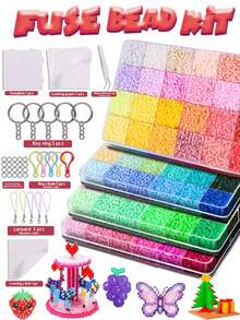 2.6mm Beading Kit With Multi-Color Beads, Tools And Beading Board, Ideal DIY Personalized Accessory Gift For Family And Friends - Multicolor - View 6