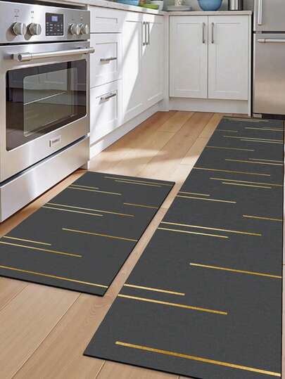 3.5mm Thick Soft Rubber Kitchen Mat, Simple Creative Style Absorbent Kitchen Rug, Can Be Self-Cut To Fit Kitchen Size, Surface Fabric Material, Middle Sponge Layer, Bottom Rubber Layer, Suitable For Kitchen Rug, Kitchen Decor, Wedding Decor, Home Decor, Bathroom Mat, Entryway Mat, Laundry Room Mat, Hallway Carpet, Living Room Mat, Etc.