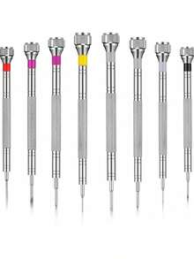 Bộ 8 tua vít chính xác dùng cho trang sức, tua vít siêu nhỏ 0.6-1.6mm, thích hợp sửa chữa đồng hồ, kính mắt, trang sức và thiết bị điện tử. - 8 bộ - Xem 7