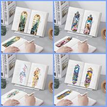 3pcs Diamond Painting Bookmarks - Peacock, Bird Series Patterns, Acrylic Material With Special Shaped Gems Pendant, For Home Office Supplies Reading, Hobbyist Gifts - View 3