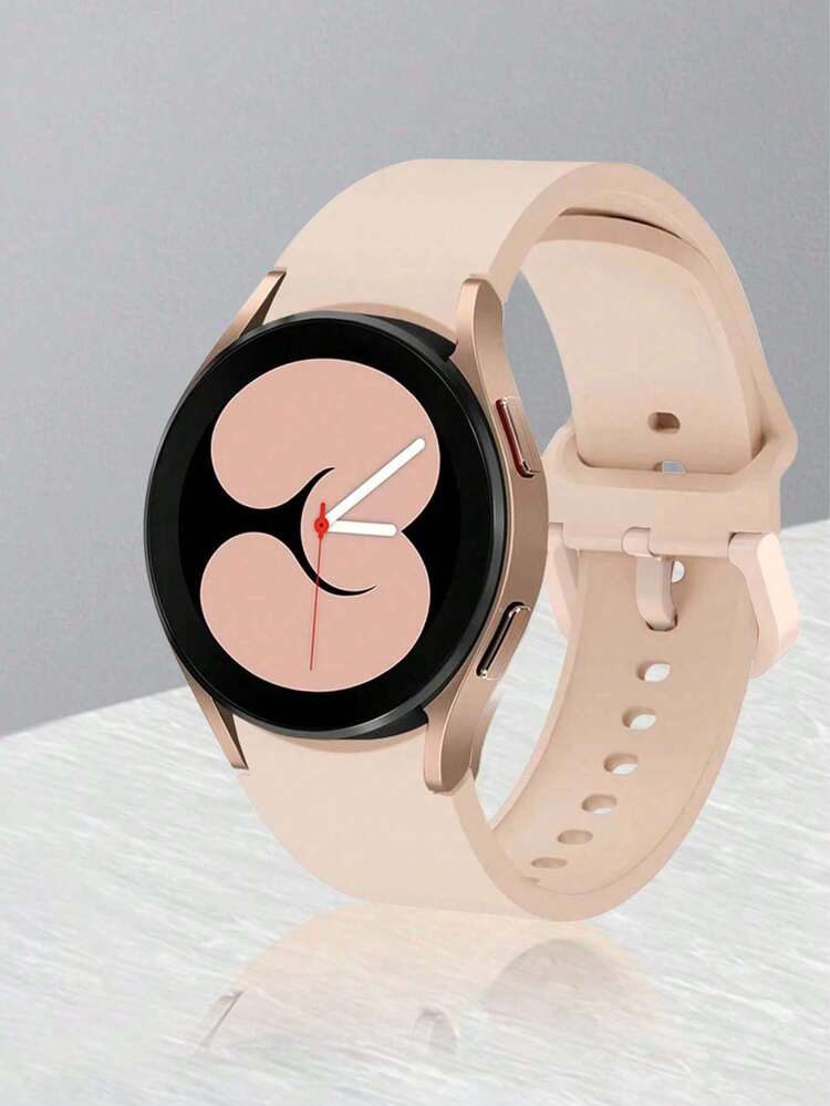 20mm Outdoor Sports Silicone Watch Band, Compatible With Samsung Galaxy Watch 7 FE 6 5 4 40mm 44mm, Watch 5 Pro 45 44mm, Watch 6 43mm, Watch 4 Classic 46mm, Waterproof Sweatproof Light Pink For Women - Baby Pink - View 1