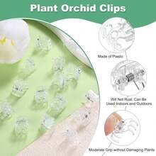 30/50/100 chiếc kẹp lan, kẹp cây trồng trong vườn bằng nhựa trong suốt, kẹp lan 6 càng, kẹp đỡ cây trồng trong vườn để hỗ trợ thân/dây leo/cành cây mọc thẳng đứng. - Nhiều màu - Xem 6