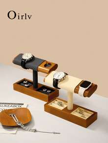 Oirlv Premium Smart Watch Display Stand With Charging Slot, Wooden Watch Storage Rack, Watch Display Holder, Ideal For Daily Watch And Bracelet Storage, Display And Exhibition - Smart Watch Holder - View 7