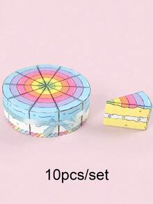 Bộ 10/20 hộp quà hình bánh kem sáng tạo, chủ đề kép dâu tây + cầu vồng, hộp tam giác có thể tháo rời, thiết kế vẽ tay hình dâu tây chảy và các lớp cầu vồng, trang trí nơ satin, đồ thủ công bằng giấy, thích hợp cho tiệc sinh nhật, lễ cưới, quà tặng đám cưới, quà cảm ơn cặp đôi mới cưới, ngày Valentine, tiệc tùng. - Mẫu mới - Xem 14