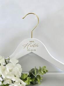 Personalized Bride Hanger, Bridesmaid Hanger, Wedding Dress Hanger, Customized Wedding Dress Hanger, Bridesmaid Gift, Customized Wedding Dress Hanger, Wooden Carved Hanger, Name Hanger, Bachelorette Party, Bride Gift, Personalized Bride Wedding Dress Hanger Gift, Customized Carved Bride, Wedding Dress/Groomsman, Bridesmaid Gift/Mother's Day/Father's Day Carved Gift - Multicolor - View 9