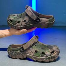 Men's Casual Slip-On Sandals, Non-Slip Beach Mules, Summer - Khaki - View 4