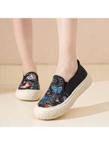 Zapatos planos de moda casual para mujer, con suela de poliuretano, cómodos y con un tacto agradable en los pies, con un estilo elegante y popular - Negro - Ver 5