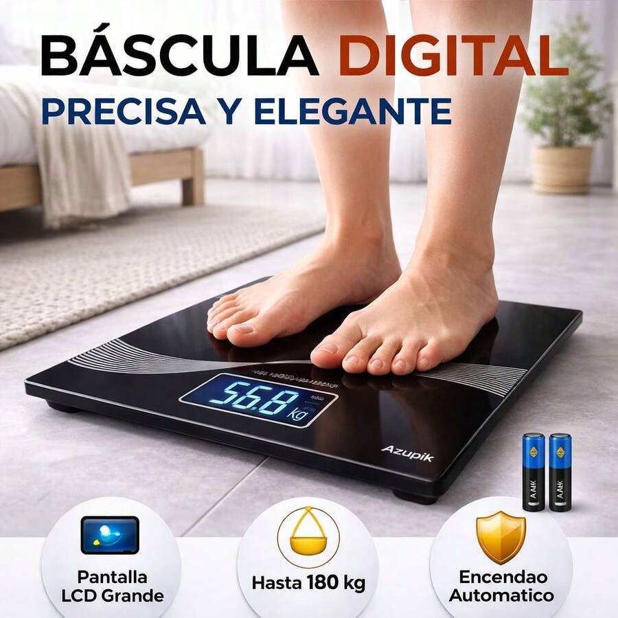 Smart Tempered Glass Digital Scale With Bluetooth And App For Tracking Your Weight, Health And Fat Control, Elegant With Illuminated Screen And Modern Design That Transforms Your Daily Routine And Helps You Track Your Body Progress In Style In Any Space Of The Home. - View 1