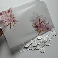 NIEWSPECIAL 20 tờ giấy trong suốt họa tiết hoa lá màu nước, thích hợp cho thiệp mời cưới kích thước 5"x7", làm bao bì giấy trong suốt, thiệp mời cưới tự thiết kế, thiệp mời cưới DIY. - Nhiều màu - Xem 28