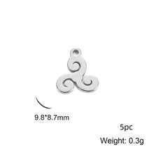 AMAXER 5pcs/Set Stainless Steel Planet, Moon & Sun Shaped Cute Pendant, DIY Necklace, Earrings, Bracelet Jewelry Making, Gift For Friends - Sun and Moon Series - View 13