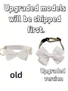 Adjustable Dog Collar With Bow Tie, Metal Buckle Velvet Small Dog Collar Gift, Durable & Cute Collar Suitable For Small, Medium And Large Dogs (Random Old/New Style) - Multicolor - View 9