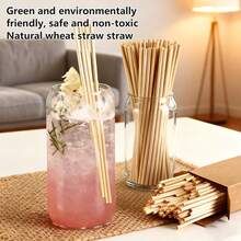 Straws, Wheat Straw Straws, Straws, Straws, Natural Plant Straws, Parrot Chewing Toys, Beverage Straws, Alcohol Straws, Fine Straws, Bar, Parrot Chewing Toys - View 2