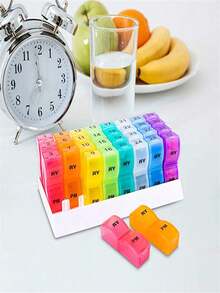 Monthly Pill Organizer 2 Times A Day, Pill Box, 30 Days AM PM Pill Case, 31 Days Pill Box, One Month Pill Medicine Container Small Separate Compartments To Hold Vitamins, Fish Oil, Supplements, Pills Holder, Pill Dispenser, Portable Pill Case, Cute Pill Case, Pill Dispenser Organizer, Small Pill Box, Pill Bottle, Travel Pill Container, Pill Tracker, Mini Pill Case - Multicolor - View 3