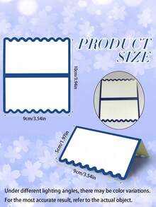 15/30 Pcs Scalloped Seat Cards, Scallop Shape Name Place Card, 3.5 Inch Blank Tente Place Cards, Paper Material Seat Assignment Label Card, Name Cardstock, Table Post Cards, Table Cards Label For Birthday Party Wedding Setting - Multicolor - View 8