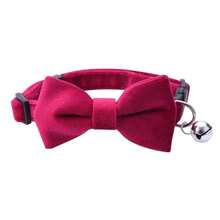 Adjustable Velvet Bow Tie Dog Collar, Metal Buckle Puppy/Cat Collar, Durable Cute Pet Collar Gift, Suitable For Small, Medium And Large Dogs - Multicolor - View 12