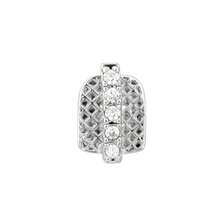 Toot Cap Gap Grillz  Men -  14K Gold/Silver Plated Iced Out Single Teet Grills   Op Rapper Costume - Silvery1 - Xem 4