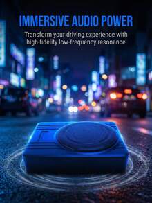 90dB 1000W 汽车低音炮扬声器带功放，10英寸超薄主动式座椅低音炮，适用于汽车 - 重低音 - 查看 3