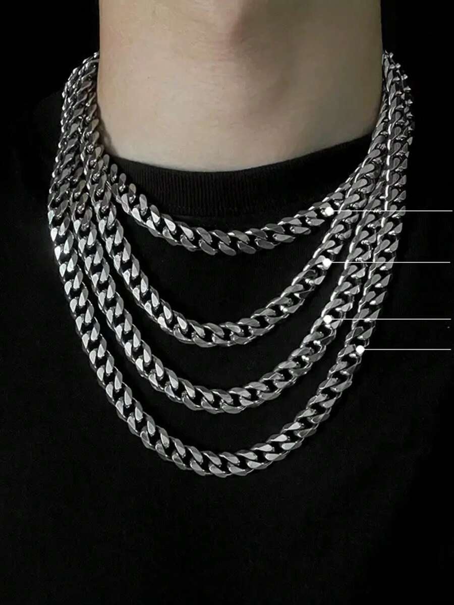 1件装不锈钢水晶沙滩脚链，女士款，时尚迷人 - 銀色 - 查看 1