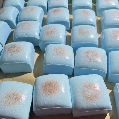 Blue Spongy Sea Salt Mousse Slow Rebound Stress Relief Toy