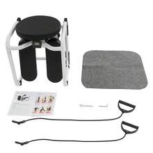 Stair Stepper Machine With Seat Twist Board And Resistance Bands Black White Home Cardio Leg Waist Workout - Black, White - View 10