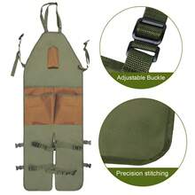 Tablier avec protection des jambes étendue - Version en tissu Oxford résistante aux salissures et durable - Tablier de jardinage extérieur pour le rangement des outils - Préféré des jardiniers professionnels, des utilisateurs domestiques et des passionnés de jardinage - Sans fil - Voir 9
