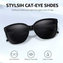 2Pack Polarised Sunglasses Womens - Stylish And  UV400 Protection For Outdoor Activities - A01 Black + Tortoise/Brown - View 3