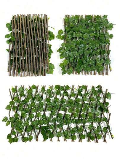 1pc 35*190cm Expandable Wooden Garden Trellis, Artificial Fence Trellis, Suitable For Home Decor, Wall Decor, Modern Outdoor Landscape, Garden Trellis, Desktop Decor, Centerpiece Decor, Artificial Flowers, Plastic Flowers