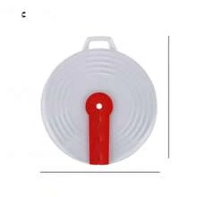 1/2 Pcs Round Plastic Splash Guard, Fits Upright Blender - Splash Cover With Measurement Markings, Oil-Resistant Lid, Easy To Clean And Mess-Free Cooking, Kitchen Accessory | Transparent Design | Easy Clean Material (Random Style) - Multicolor - View 6