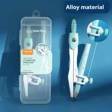 8pcs Transparent Plastic Geometric Compass And Ruler Set - Drawing Tool Kit, Suitable For School And Art Projects, School Supplies, Back To School Essential - Multicolor - View 6