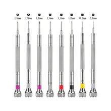 Bộ 8 tua vít chính xác dùng cho trang sức, tua vít siêu nhỏ 0.6-1.6mm, thích hợp sửa chữa đồng hồ, kính mắt, trang sức và thiết bị điện tử. - 8 bộ - Xem 2