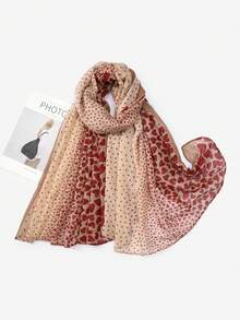 1pc Summer New Wave Dot Love Printed Scarf Women's High End Fashion Scarf Baotou Long Scarf Daily Air Conditioning Room Travel Sunscreen Shawl And Family Festival Gift - Multicolor - View 6