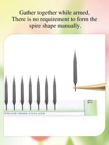 12 Rows 0.07 C D NAGARAKU Premade Narrow Spire Eyelash Anime Effect Soft Plume Fluttering Eyelash Extensions Comic Makeup False Eyelashes - View 3