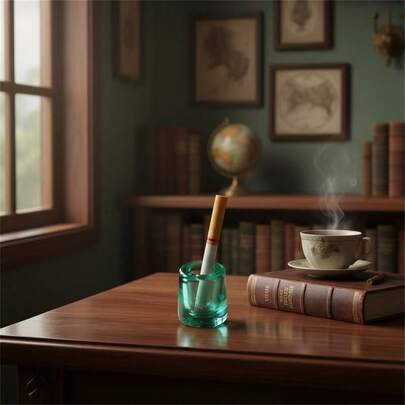 Cigarette Extinguisher | Heat-Resistant Fire Extinguisher Plug | Ashtray Cigarette Extinguisher | Multifunctional Pen Holder & Toothbrush Holder | Classic Design, Plastic Material, Round Shape, No Electricity Required