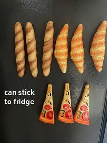 1pc Creative Pizza Bread Design Ballpoint Pen, Funny Food Themed 0.5mm Ballpoint Pen, Unique Cartoon Stationery, Suitable For Students And Office Back To School - Multicolor - View 7