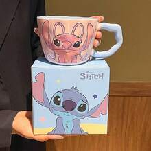 Disney 2025新款史迪奇陶瓷马克杯，高品质咖啡杯，办公/生日礼物 - 彩色 - 查看 3