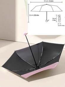 Customizable Logo Text Portable Sun Umbrella, Personalized Mini Folding Design, Suitable For Business Trips, Weddings, Family Gatherings, Lightweight Multifunctional Rain And Sun Umbrella - Multicolor - View 10