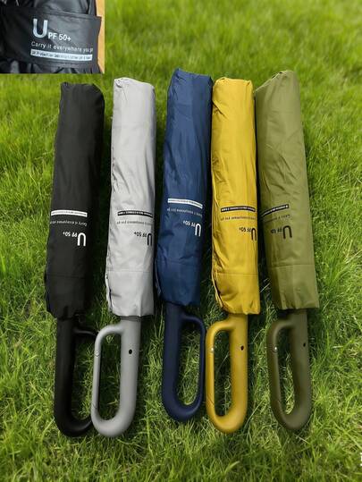 1 pieza Paraguas grande plegable automático premium, impermeable, a prueba de viento, adecuado para el hogar, entretenimiento, exteriores, protección poderosa contra la lluvia y el sol, asa colgante conveniente, apertura/cierre con un solo botón, paraguas de 2 en 1 para sol y lluvia, paraguas para golf y exteriores, paraguas de viaje a prueba de viento e impermeable, extra grande y grueso, protección dual para sol y lluvia, tela de alta densidad, unisex, portátil, a prueba de viento e impermeable, protección de doble capa, adecuado para exteriores, actividades al aire libre, accesorios para automóviles, artículos esenciales para el hogar, camping, playa, viajes, artículo lindo