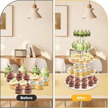 1pc Transparent Acrylic Multi-Tier Cupcake Display Stand - Clear Dessert Display Rack, Round Multi-Layer Cupcake Stand, Transparent Acrylic Cupcake Tower, Suitable For Weddings, Parties, Baby Showers And Gatherings - Clear - View 5